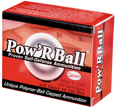 Corbon PowRball Pistol Ammunition PB09100/20, 9mm +P, Powerball, 100 GR, 1450 fps, 20 Rd/bx