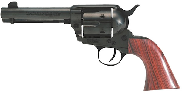 Heritage Rough Rider Single Action Centerfire Revolver RR45B4, 45 Long Colt, 4 3/4", Cocobolo Wood Grip, Blue Finish, 6 Rd
