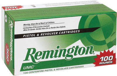 Remington UMC Handgun Ammunition L380A1B, 380 ACP, Jacketed Hollow Point (JHP), 88 GR, 955 fps, 100 Rd/b