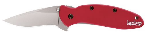 Kershaw Scallion Linerlock Knife w/Anodized Aluminum Handle Red 1620RD
