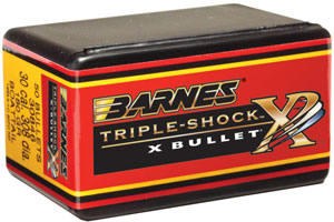 Barnes All Copper Triple-Shock X Bullet 30 Caliber 180 Grain Boattail 50/Box (30846), Not Loaded