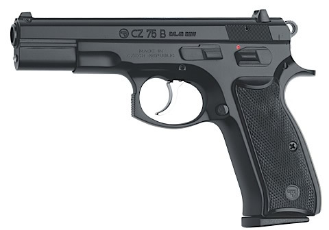 CZ 75B Semi-Auto Pistol 01120, 40 S&W, 4.7", Black Plastic Grip, Black Finish, 10 Rd
