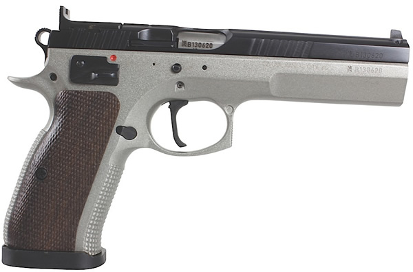 CZ 75 Tactical Sport TS Pistol 01171, 40 S&W, 5.3", Wood Grip, Dual-Tone Finish, 10 Rd