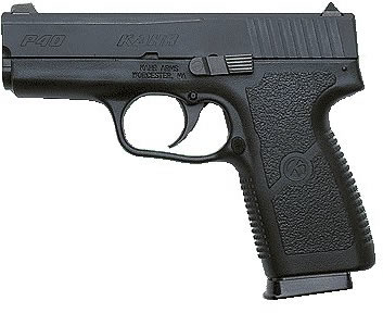 Kahr P40 Double Action Pistol KP4044, 40 S&W, 3-1/2", Polymer Grip, Black Polymer/Black Stainless Steel W/Tungsten DLC, 6 Rd