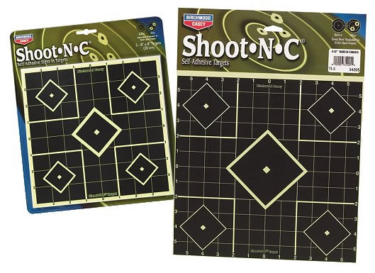 Birchwood Casey 34105 Shoot-N-C Self Adhesive 8 in Sight-In Targets 6 Pack