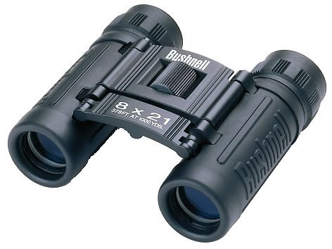 Bushnell Powerview Binoculars 132514, 8x, 21mm, BaK 7 Roof Prism, Matte Black