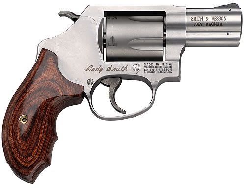 Smith & Wesson 60 Ladysmith Revolver 162414, 357 Magnum, 2", Wood Grip, Matte Stainless Finish, 5 Rd