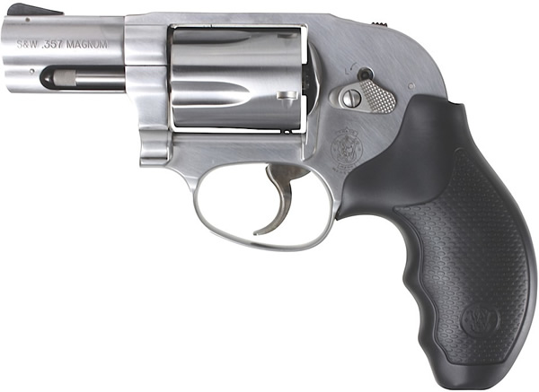 Smith & Wesson 649 Revolver 163210, 357 Magnum, 2.13", Rubber Grip, Stainless Finish, 5 Rd