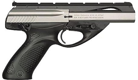 Beretta U22 Neos Pistol JU2S45X, 22 LR, 4 1/2", Black Polymer Grip, Inox Stainless Steel Finish, 10 Rd