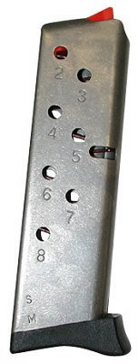 Smith & Wesson SW3913/3914/908 9MM 8 Round Stainless Magazine (19070)