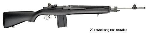Springfield M1A Super Match Semi-Auto (CA Approved) Rifle SA9804CA, 308 Winchester, 22 in, Black Fiberglass Stock, Stainless Finish