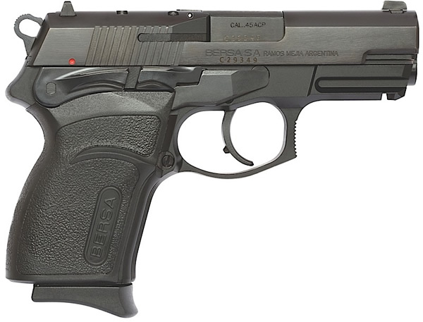 Bersa Thunder 9 Ultra Compact Pistol THUN9MMUCM, 9mm, 3-1/2", Black Polymer Grip, Matte Blue Finish, 10 Rd