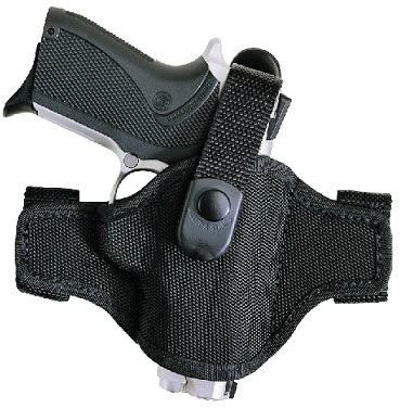 Bianchi AccuMold High Ride Belt Slide Holster w/Thumbstrap, Model 17860, For Colt Mustang, Walther PP, PPK, PPK/SSig P230, P232