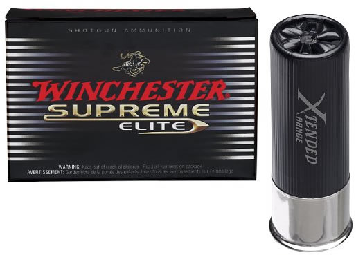Winchester Supreme Extended Range High Density Waterfowl SWXR12L4, 12 Gauge, 3-1/2", 1-5/8 oz, 1450 fps, #4 High Density Shot, 10 Rds/Bx