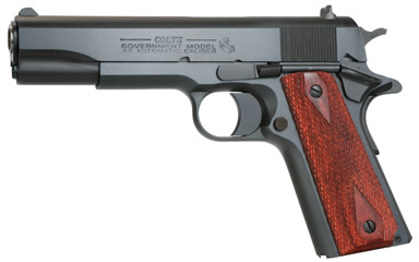 Colt 1991 Government Pistol O1991, 45 ACP, 5", Rosewood Grip, Matte Finish, 7 Rd