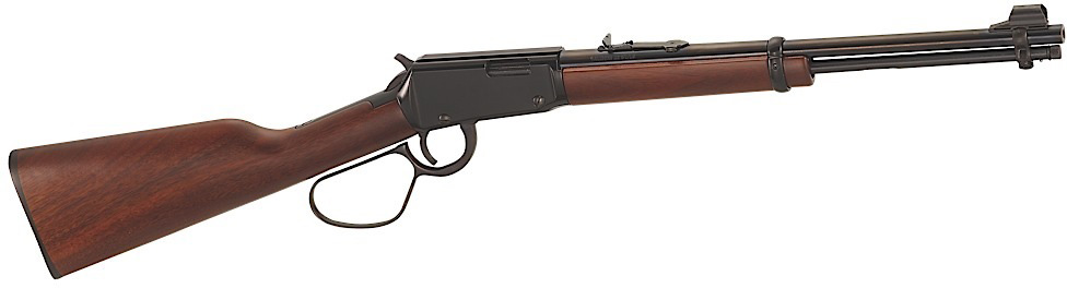 Henry Lever Action Carbine Rifle w/Large Loop H001L, 22 LR, 16 1/8 in, Walnut Stock, Blue Finish