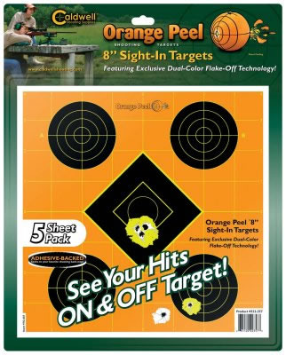 Caldwell 244561 12" Sight-in Orange Peel Targets 5 Sheets