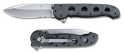 Columbia River Folding Knife w/Partially Serrated Spear Point Blade M2114
