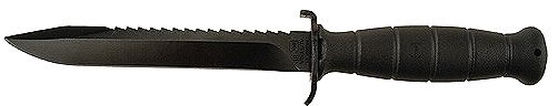 Glock Field Plain Edge Knife w/Saw Back - Black Handle KB17281