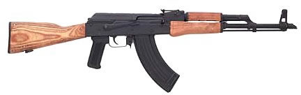 Century GP WASR Semi-Auto AK-47 Rifle RI1188N, 7.62 X 39mm, 16 1/4", Wood Stock, Blue Finish, Bayonet Lug, Compensator, 30 Rds