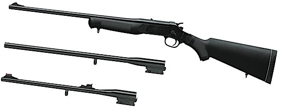 Rossi S2022243YBS, Break Open Action (Single Shot), 20 Gauge / 243 Winchester/22LR, 22 in /22 in /18 1/2 in