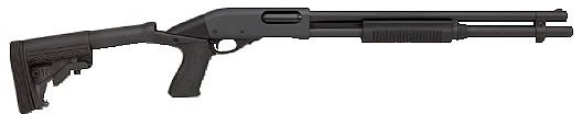 Remington 870 Express Shotgun 81180, 20 Gauge, 18", 3" Chmbr, Black Barrel, 7 Shot Extended Magazine, Knoxx Stock