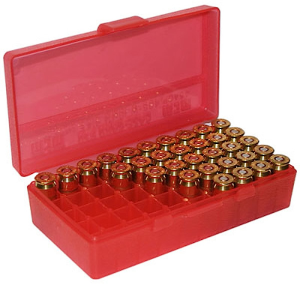 MTM P504529 50 Round 45ACP/10MM Red Pistol Ammo Box