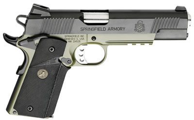 Springfield Operator Pistol PX9105MLP, 45 ACP, 5", Pachmayr Rubber Grip, Olive Drab/Black Finish, Tritium Night Sights, Rail, 7 Rd