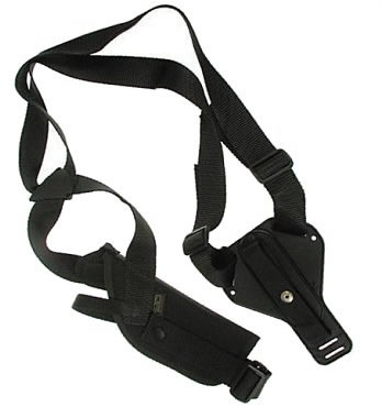 Uncle Mikes Sidekick Vertical Scoped Pistol Shoulder Holster w/Harness Fits up to 48" Chest (85041)