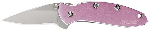 Kershaw Chive Folding Knife w/Drop Point Blade & Plain Edge 1600PINK