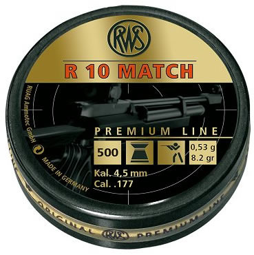 Umarex RWS .177 Caliber R 10 Match Competition Pellets/500 Count (231-5014)