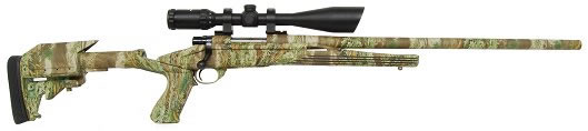 Howa Axiom Bolt Action Rifle HWK98102P+, 243 Winchester, 24 inHvy BBL, Camo Stock, Blue Finish, w/Scope, 5 Rds
