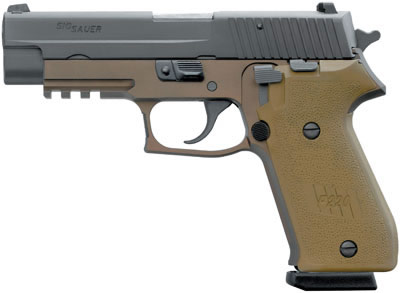 Sig P220 Pistol 22045CPDS, 45 ACP, 4.4 in, Polymer Grip, Black/Dark Earth Finish, Night Sights, 10 Rd