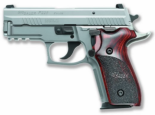Sig P229 Pistol E29R40SSE, 40 Smith & Wesson, 3.9 in, Wood Grip, Stainless Finish, Night Sights, 12 Rd