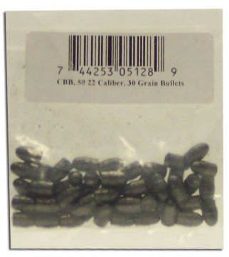 North American Arms 22 Caliber 30 Grain Lead Bullets 100/Box (CBB+), Not Loaded
