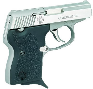 North American Guardian Pistol (CA Approved) 380GUARDS, 380 ACP, 2 1/2", Black Rubber Grip, Stainless Finish, 6 Rd
