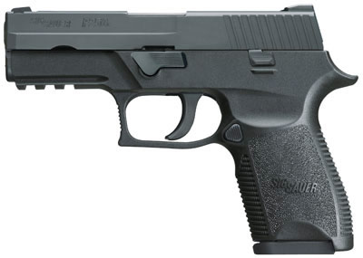Sig P250 Pistol 250C9BSS, 9mm, 3.86 in, Polymer Grip, Black Finish, Night Sights, 15 Rd