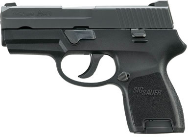 Sig P250 Pistol 250SC9B, 9mm, 3.6 in, Polymer Grip, Black Finish, Contrast Sights, 12 Rd