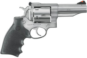 Ruger Redhawk KRH454 Revolver 5027, 45 Long Colt, 4 in, Black Hogue Monogrip, Stainless Steel Finish, 6 Rd
