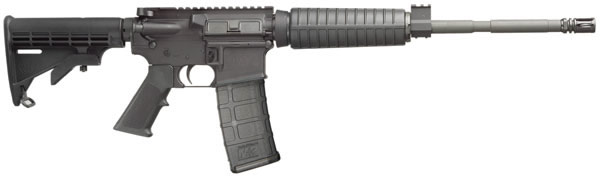 Smith & Wesson M&P-15 Optics Ready AR-15 Rifle 811003, 223 Remington, 16 in, Collapsible Stock, Black Finish