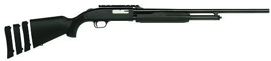Mossberg 500BS Super Bantam Pump Shotgun 54256, 20 Gauge, 24 in Fully Rifled Barrel, 3 in Chmbr, Black Syn Stock, Blue Finish, Integral Scope Base
