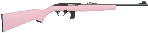 Mossberg 702 Plinkster Semi-Auto Rifle 37039, 22 LR, 18 in, Pink Syn Stock, Blue Finish, 10 Rds