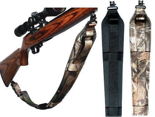 Outdoor Connection 1 in Mossy Oak Break Up Padded Super Sling w/Talon Swivels AD20916