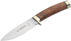 Boker Game Hunter Drop Point Fixed Blade Knife w/Exotic African Rosewood Handle 120587