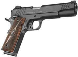Taurus 1911 Semi-Auto Pistol 1191101BHW, 45 ACP, 5 in, Bullshead Walnut Grip, Blue Finish, 8 Rd