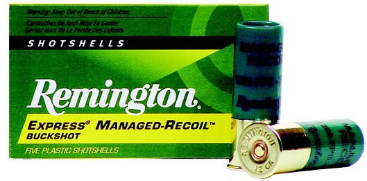 Remington Express Managed Recoil Buckshot RL12BK00, 12 Gauge, 2-3/4", 8 Pellets, 1200 fps, #00 Lead Buckshot, 5 Rd/bx