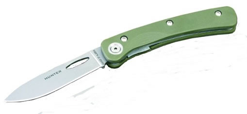 Knives of Alaska 0395FG Featherlight Hunter w/Drop Point Blade/G10 OD Green Handle