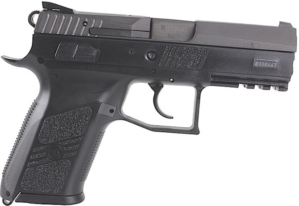 CZ-USA P07 Duty Pistol 91187, 40 S&W, 3.74 in, Polymer Grip, Black Polycoat Finish, Fixed 3 Dot Sights, 12 Rd