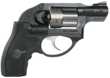 Ruger LCR Lightweight Compact Revolver 5424, 38 Special, 1.875 in, Crimson Trace Green Laser Grips, Black Finish, 5 Rd