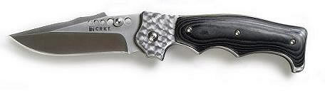 Columbia River Crawford Natural2 Bone Clip Point Folder Knife w/Micarta Handle 7080M